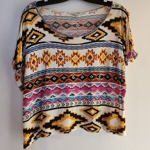 Southwest Print Short Top